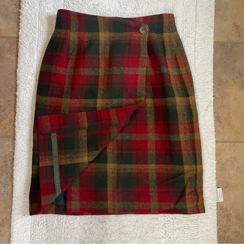 Pendleton Plaid Wool Skirt - Picture 2 of 5